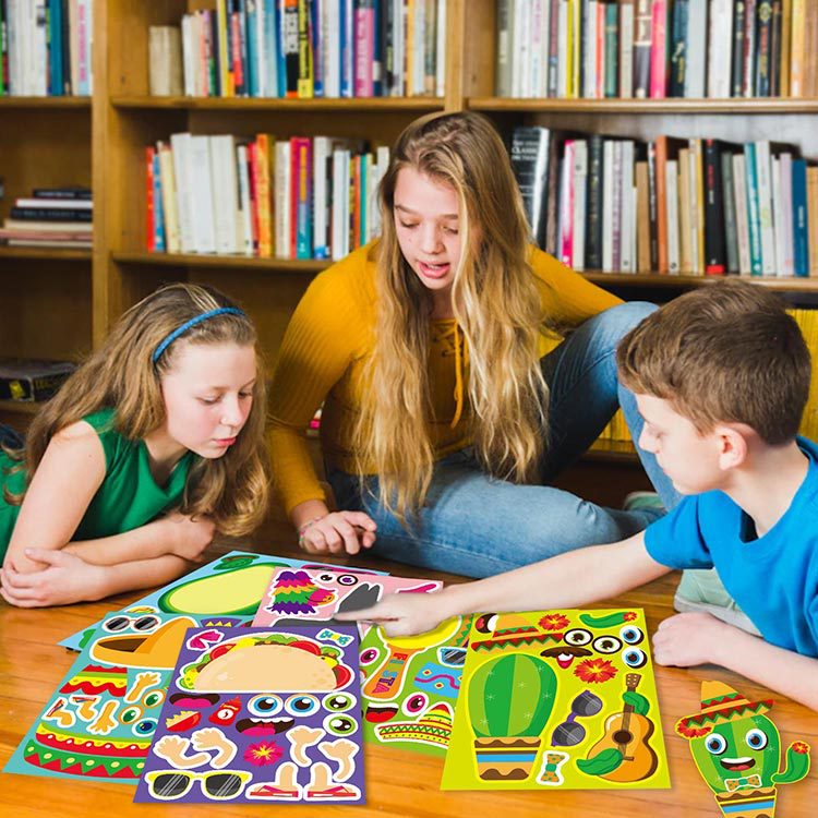 Pegatinas de tortillas mexicanas mezclar y combinar pegatinas de cactus Pegatinas de Carnaval mexicano