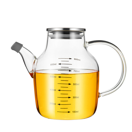 Tianxi high borosilicate glass large capacity kitchen supplies oil bottle household non-stick oil with scale seasoning oil bottle