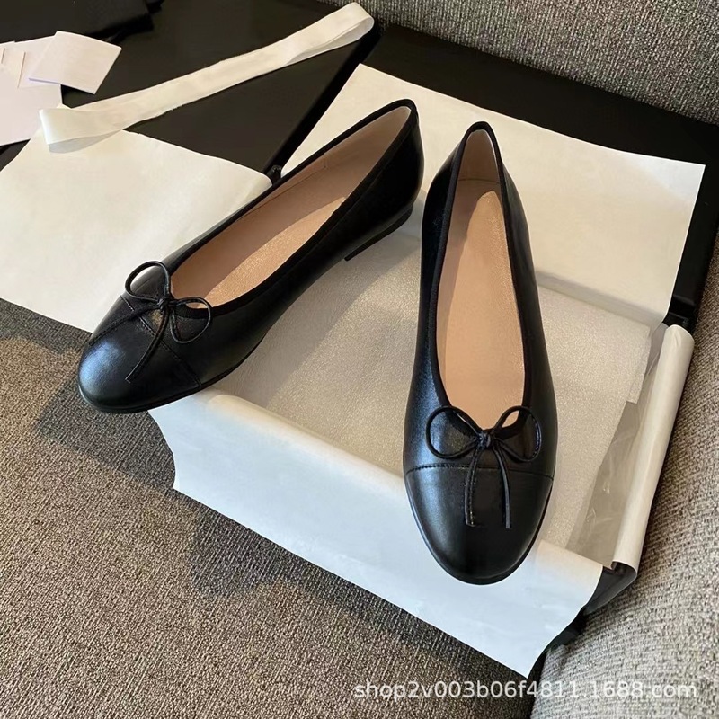 ハイバージョン Xiaoxiangfeng シングルシューズ女性の弓バレエシューズ 2025 新カラーマッチングラウンドトゥフラットシューズ浅い口の女性の靴|undefined