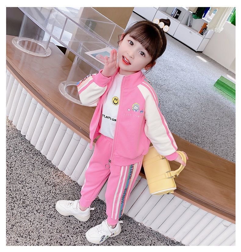 Girls' Baseball Sui Se, Fashionable Sree 2023 New Children's Wear Spring and Auumn Baby Fashion Spors Two Piece_voghion.com