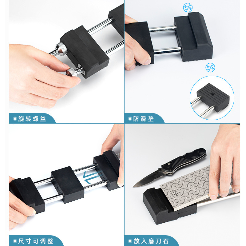 DMD工場卸売 手動家庭用ダイヤモンド砥石 ステンレスゴム製台座砥石スタンドセット|undefined