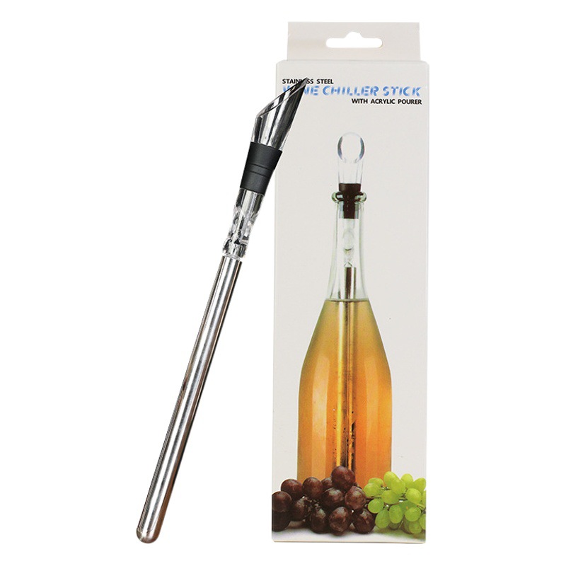 Wine Ice Stick Cooler Stainless Steel Wine Decanter and Pourer Bar Ktv Ice Wine Stick Quick Freezer