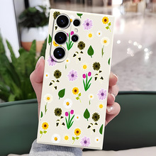 小清新满屏碎花适用三星S23手机壳新款S24磨砂硅胶保护套可批发