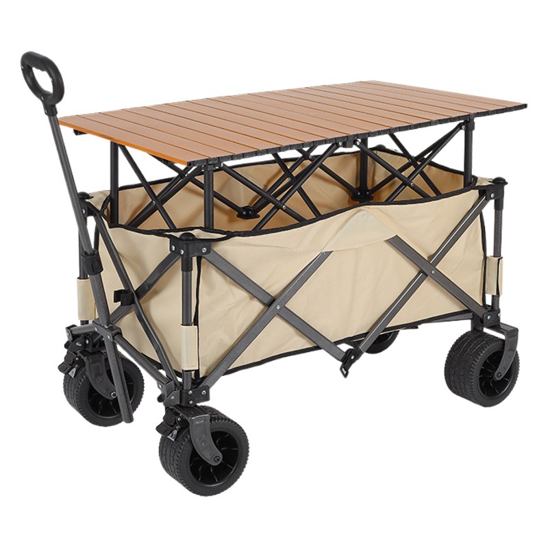 2023 outdoor camping cart gather cart outing camp trailer pull goods camping cart gather storage camping cart