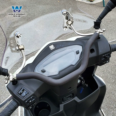 The muscle car Wolf is suitable for urban Eagle luxury AFR125 crossbar modification children's handrail front mobile phone bracket balance bar (Motorcycle bumper) - afr125-bottom-matte-black