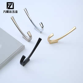 北欧个性门后小衣钩单挂衣钩简约单钩黑色银色卫生间门窗柜子衣钩