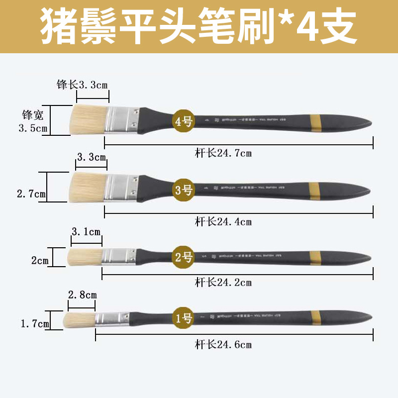 블랙나이트 강모 브러쉬 세트 (1+2+3+4)