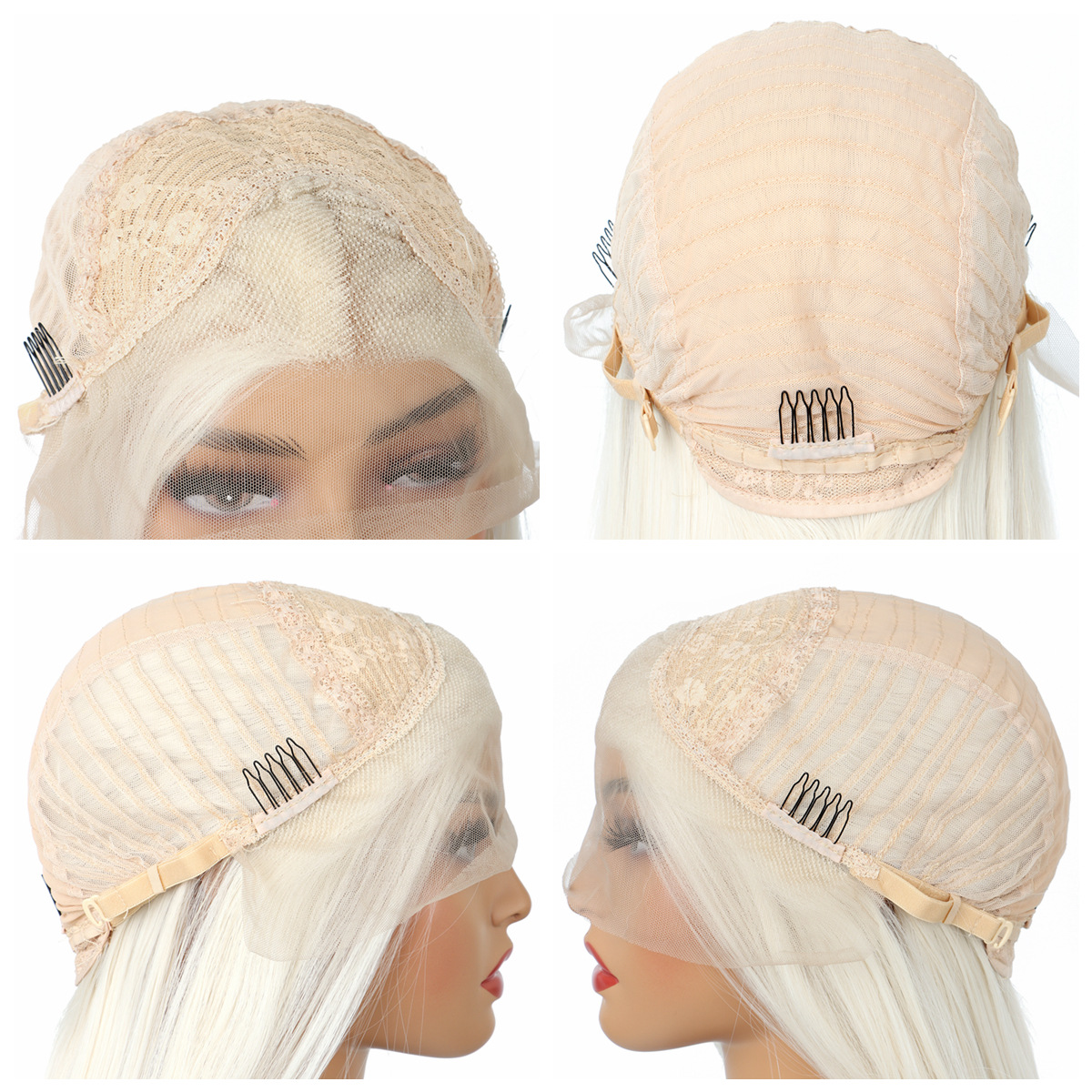 Synthetic Hair Wig With Synthetic Front For Women's Long Straight Hair_voghion.com