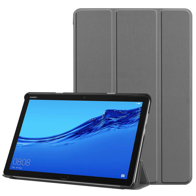 Чехол для Huawei MediaPad M5 Lite 10" — кожаный чехол-трехскладной защитный флип для M5 Lite 10