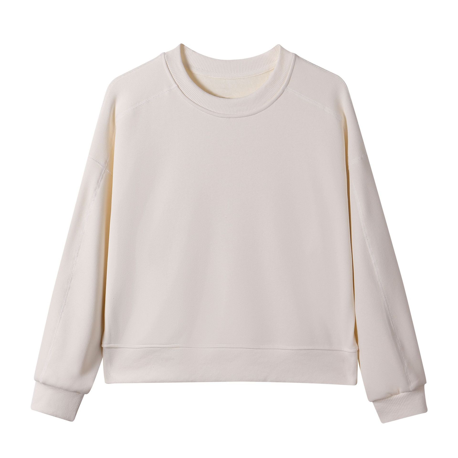 Otoño e invierno nuevo peso 420g ropa femenina cuello redondo corto más suéter de terciopelo marca de moda hasu sólido blusa de diseño de línea image 7