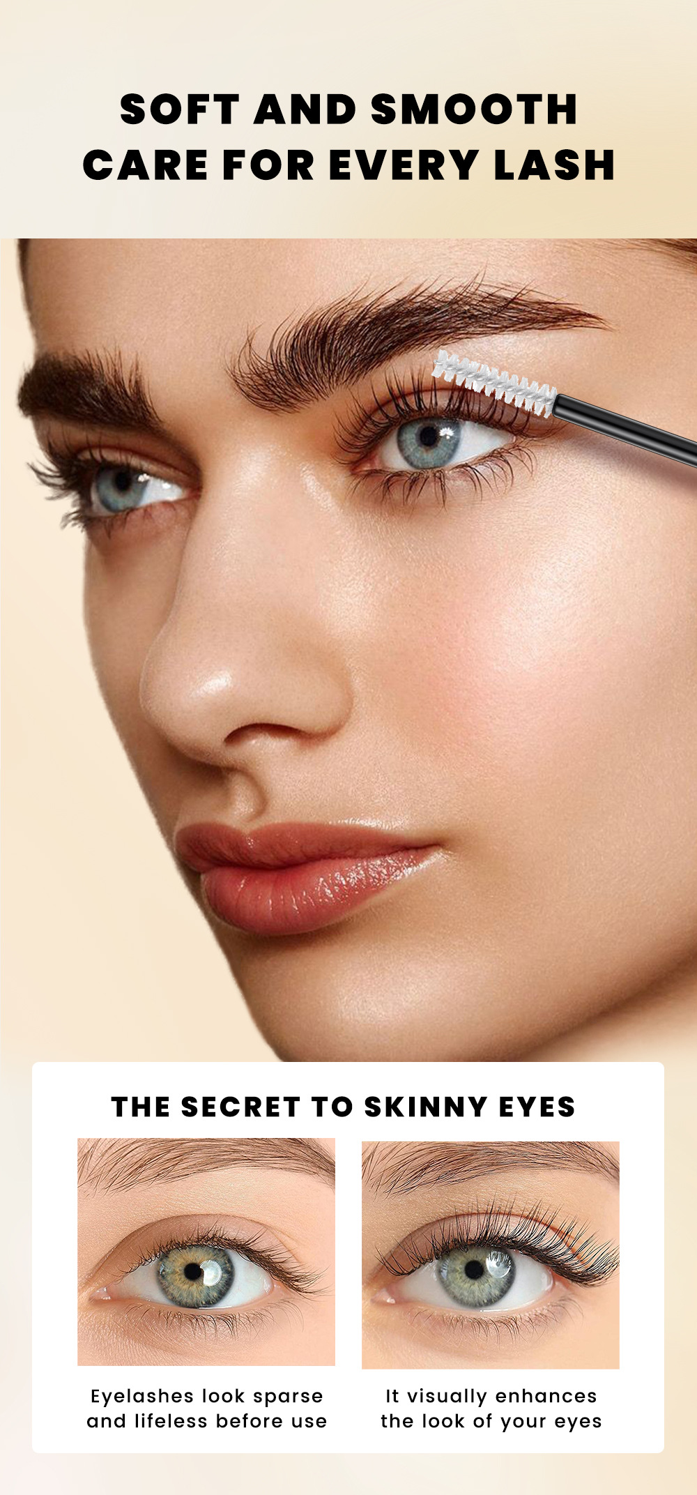 QIBEST Eyebrow and Eye Makeup Set is waterproof, sweat-proof, and does not easily smudge. It offers long-lasting, natural, and three-dimensional eye makeup undefined