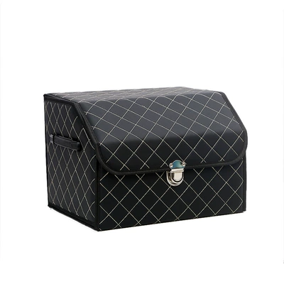 car trunk organizer, Car storage bag/box - black-and-gold-medium-size-303030cm