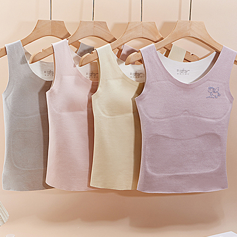 Girls' vests in the first stage of development, primary school students wear 10-year-old 12-year-old comfortable and warm 13-year-old girls' underwear