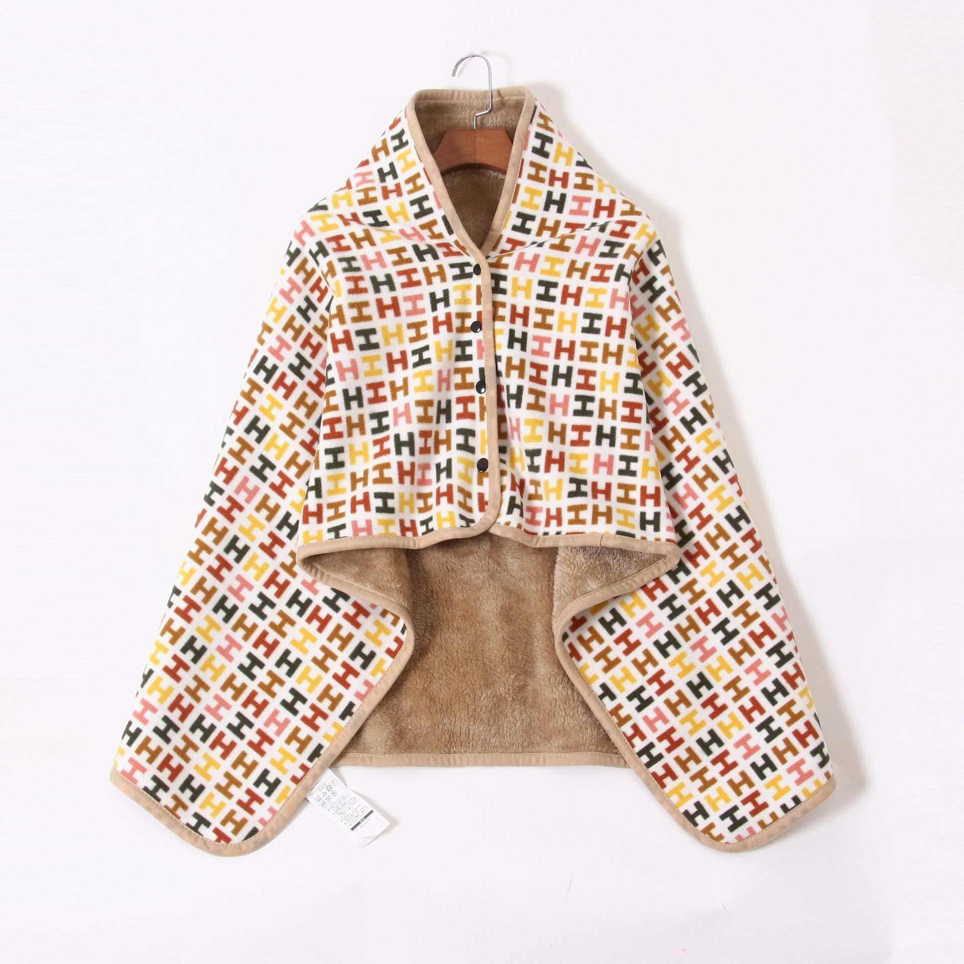 Japanese Button Blanket Export Factory Direct Air-conditioning Blanket Office Multifunctional Knee Blanket Shawl Blanket Cloak Plaid