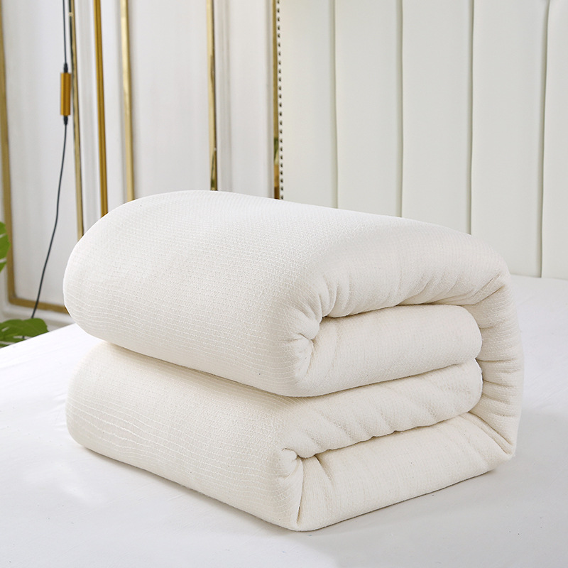 新疆棉花被芯长绒棉胎纯棉鱼鳞网套被褥学生春秋被子儿童棉絮批发