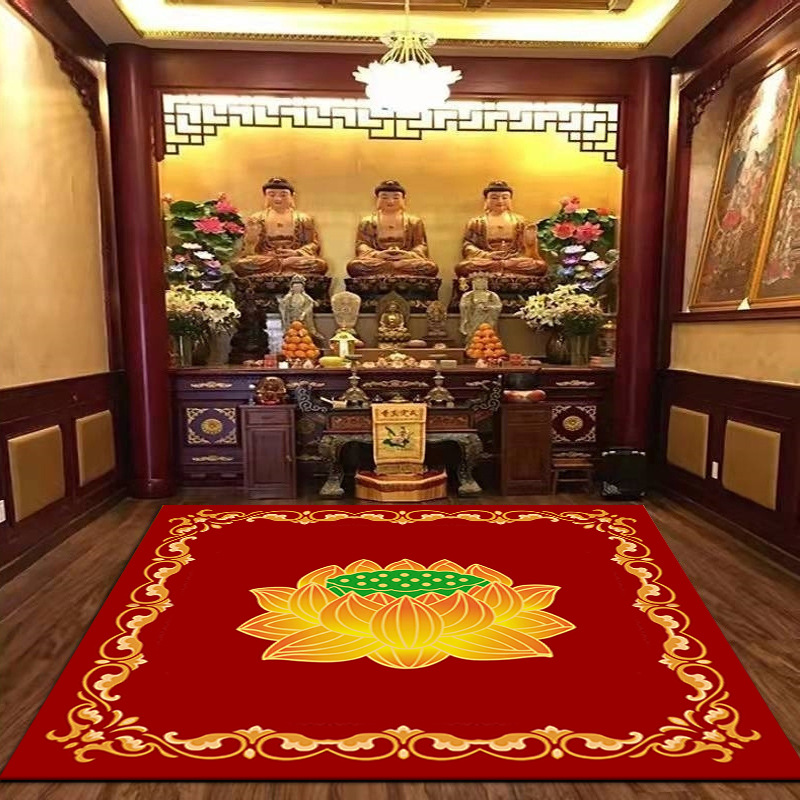 跨境 少數民族跪拜氈子寺廟祠堂朝拜地毯中東雕花禮拜毯祈禱地墊