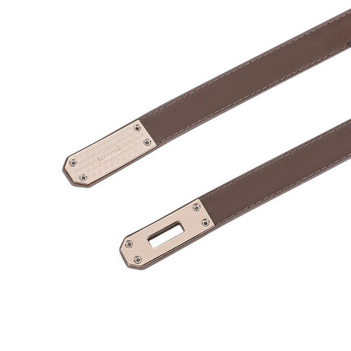 H-brand genuine leather slim waist belt for women with locking buckle, pull-type small belt for women, matching dresses, decorative cowhide belt, wholesale