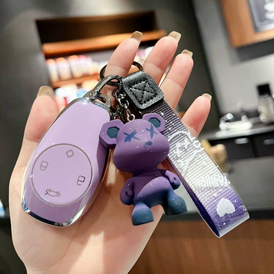 Car key bag key set c11 zero run s01 - old-zero-run-kaoru-purple-single-shell-purple-bears