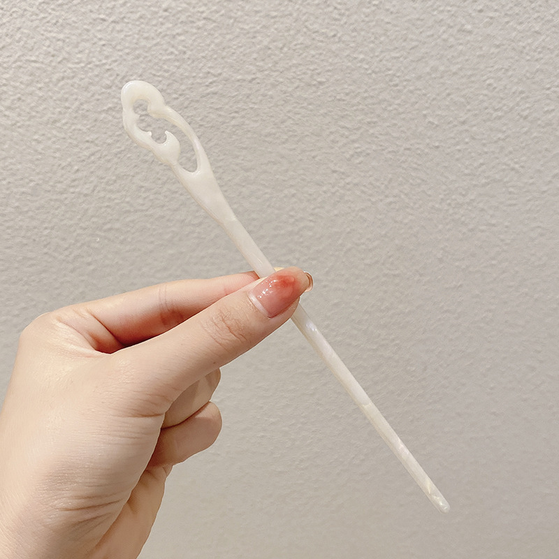 黑檀木新中式发簪女现代简约流苏发钗古风气质高级感盘发头饰|undefined