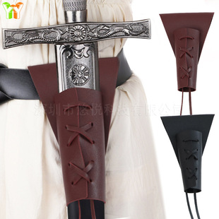Spot medieval scabbard cosplay clothing accessories knife sheath cosplay leather sword sheath knight belt