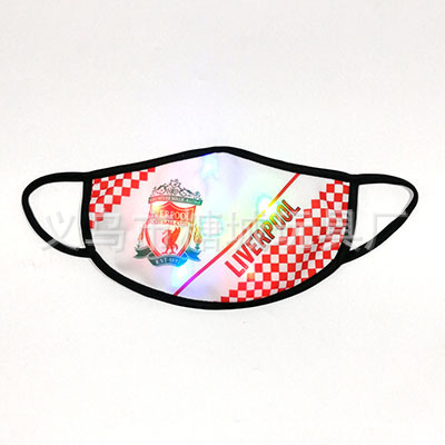 Máscara luminosa UEFA equipo de fútbol personalizado LED colorido flash máscara estadio bar discoteca equipo de salto transfronterizo