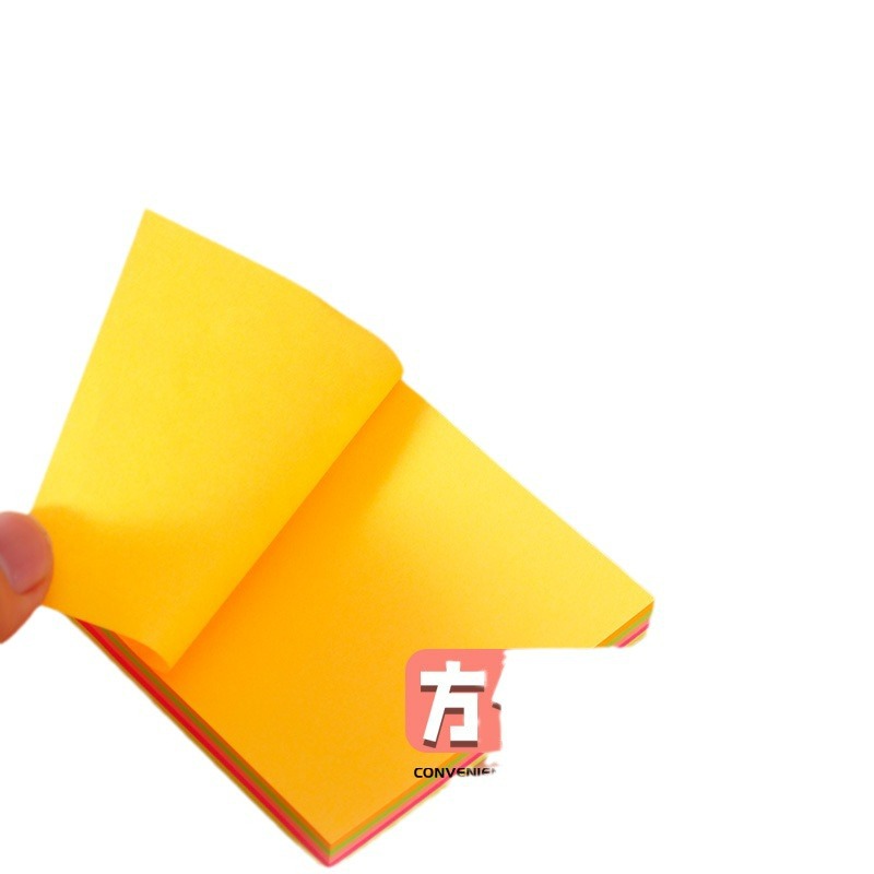 N veces pastillas de color simple papel de notas de estudiantes desgarrable fluorescente multicolor papel de notas conjunto de notas al por mayor