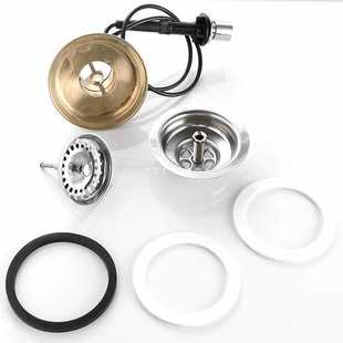 ✅ Mop Sink Drain Ceramic Mop Sink Control One-Button Drain Pipe Sink Plug Button Basket Set