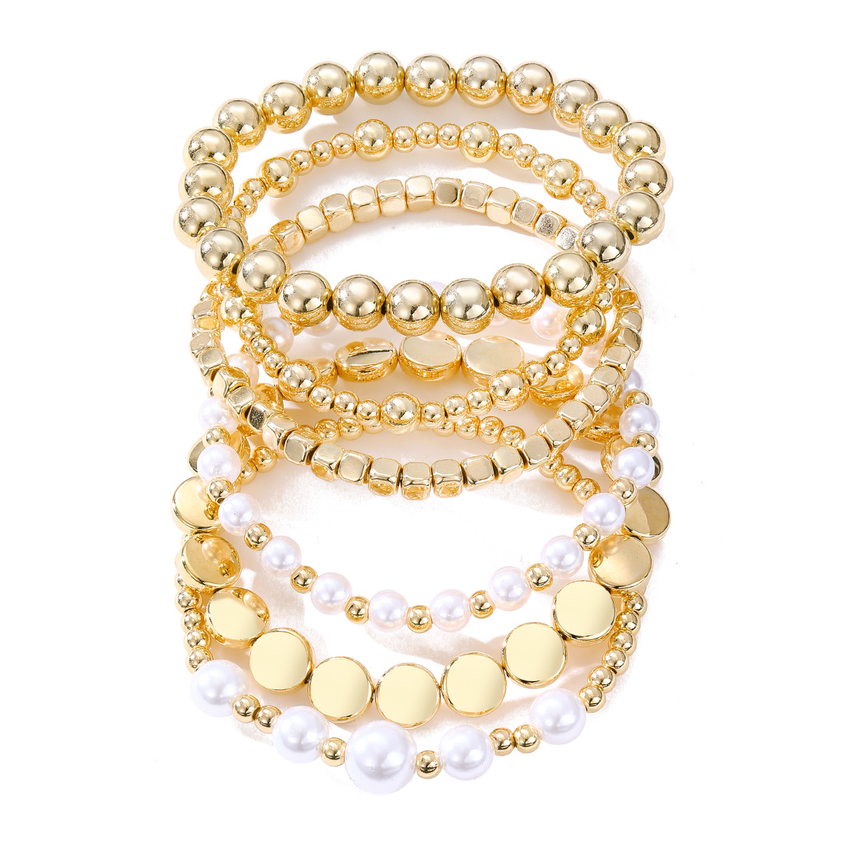 Bracciale elegante in stile francese con perle rotonde grandi_voghion.com