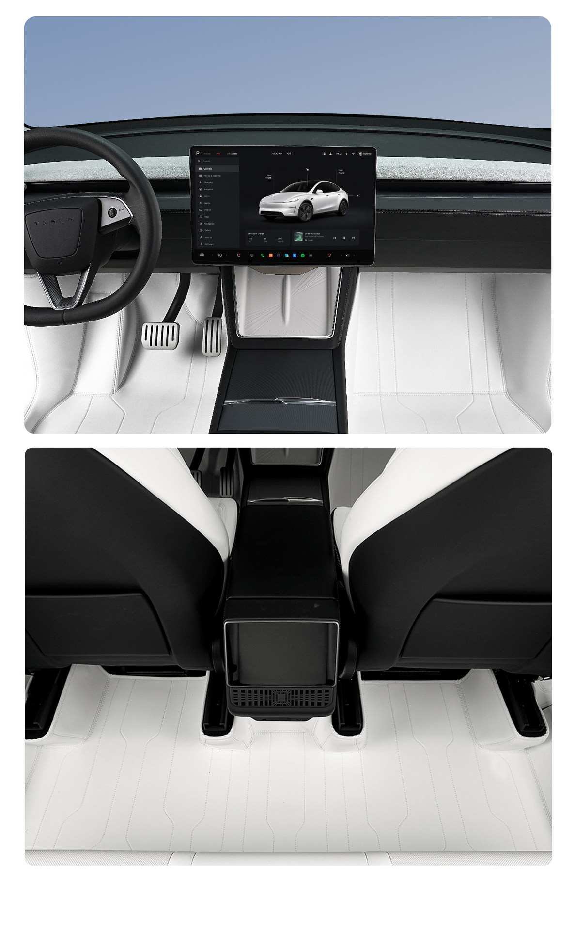 Suitable for Tesla Model Y, New Model Y, and Model 3, Full Coverage Car Floor Mats That Are Non-Destructive and Require No Disassembly