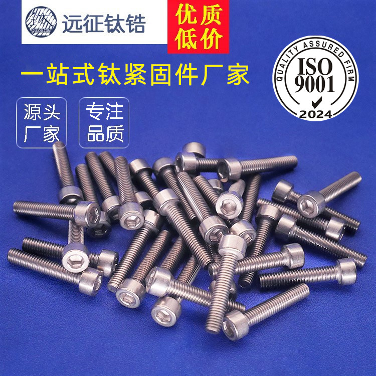 厂家直销 M3 钛圆柱头内六角螺丝 M3*5-M3*12 纯钛螺丝钉 钛螺丝