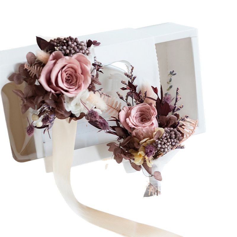 Ramillete de Rosa Eterna de Yunnan, Flor de Muñeca para Boda, Propuesta de Matrimonio, Regalo para Damas de Honor, Regalo de Alta Gama para Amigos