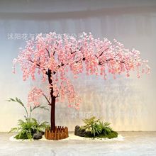 跨境垂吊仿真樱花树桃花树梅花树商场酒店婚庆装饰直播间造景婚庆