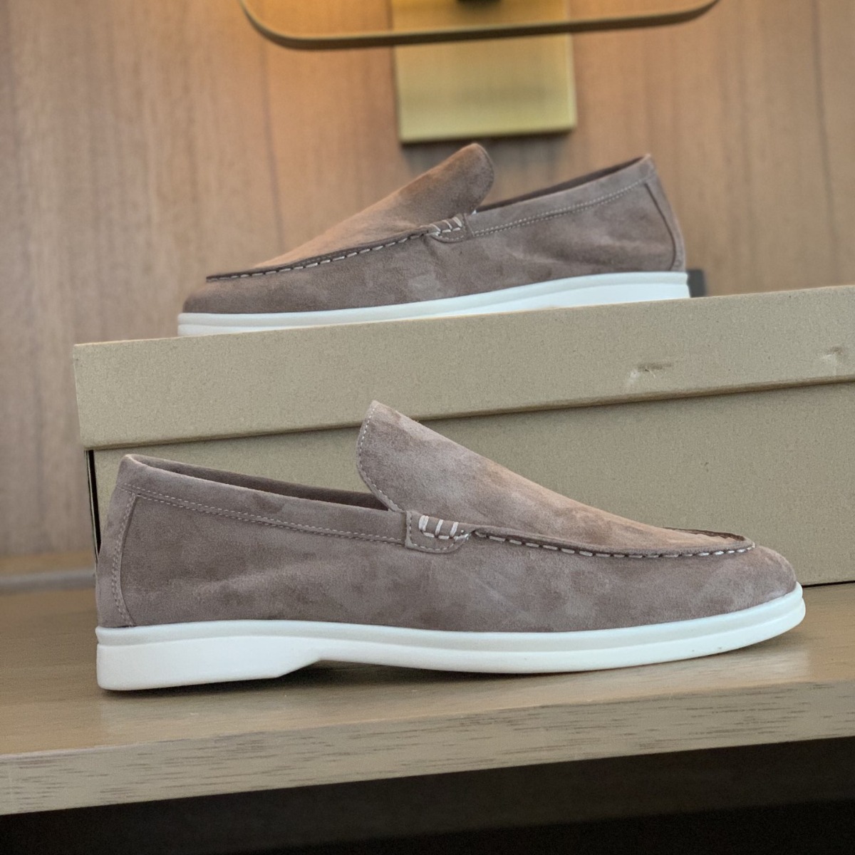 Men's Slip-On Sneakers With Soft Rubber Soles, Suede Casual Shoes, Women's Large-Size Loafers_vogvips.com