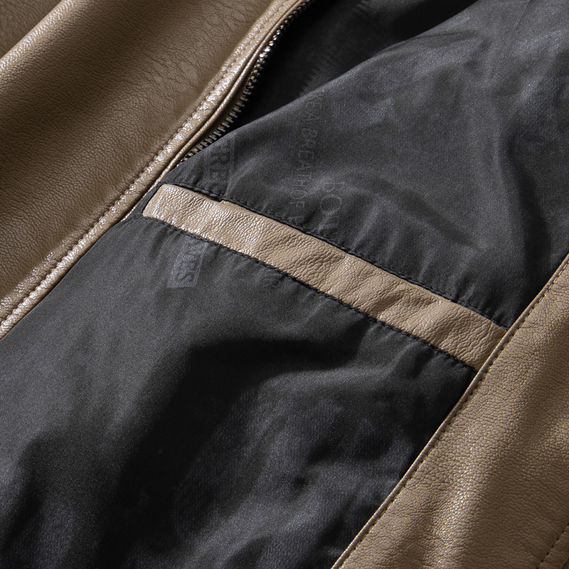 Men's Clothing leather jacket men's coat trendy slim fit stand up collar motorcycle jacket men's tops_voghion.com