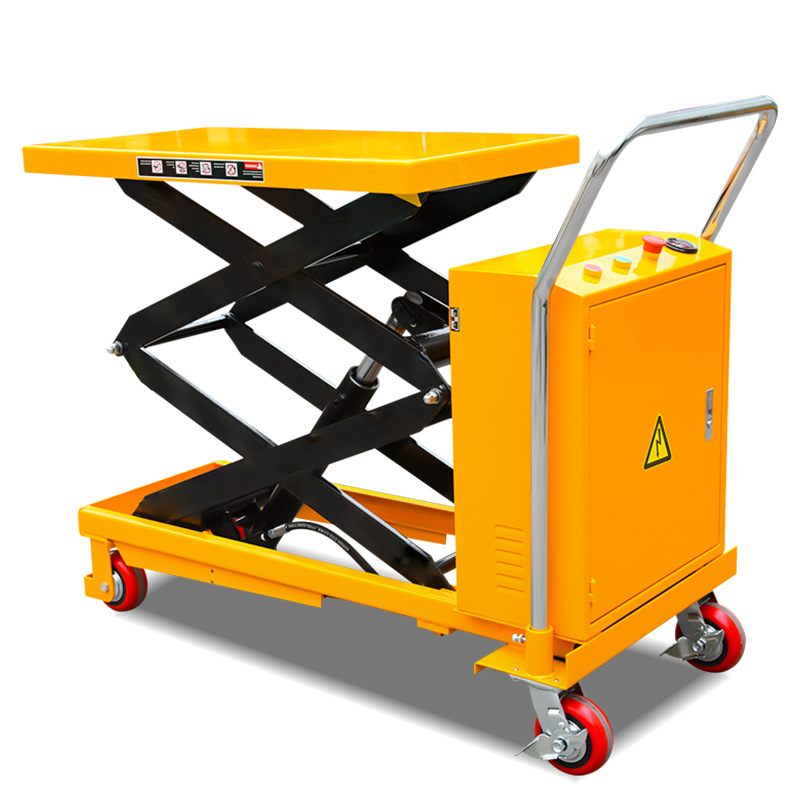 沪工电动液压升降平台车移动式升高车装卸车提升车小型简易