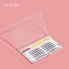 太陽花睫毛假睫毛自然嫁接假睫毛硬梗透明分段款懶人三部曲假睫毛