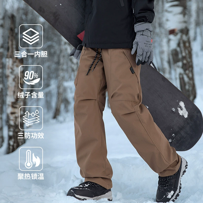 Оптовая продажа для внешней торговли: модные брендовые зимние новинки для активного отдыха, утепленные флисом, со съемной подкладкой, 90% белый утиный пух