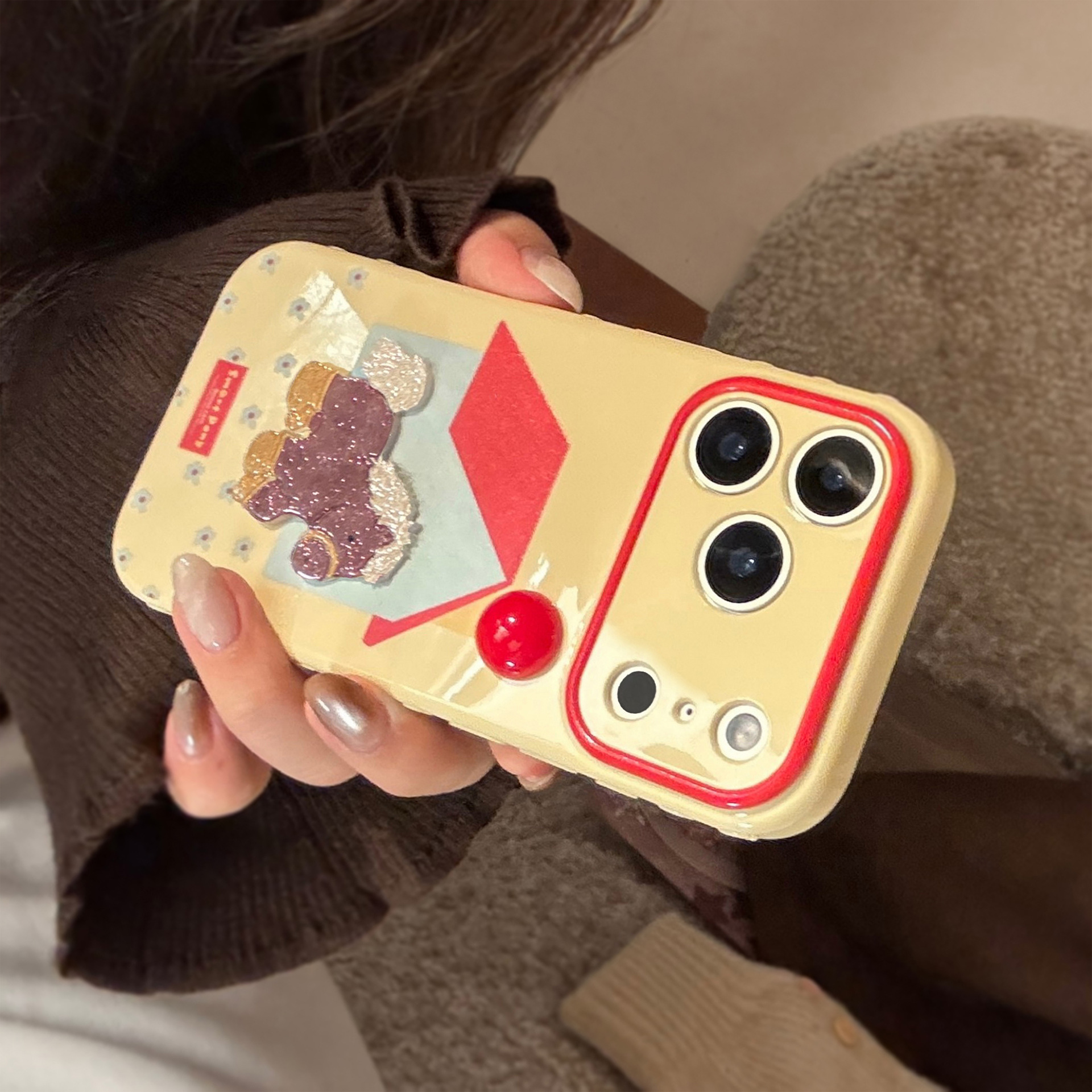 Protective Phone Case For Iphone 17 16 15 14 13 12 11 Series Red Pony_voghion.com