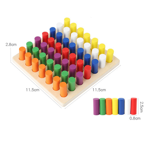 Children's Montessori early education toys sensory integration training equipment cylinder stick stick kindergarten baby educational sensory building blocks