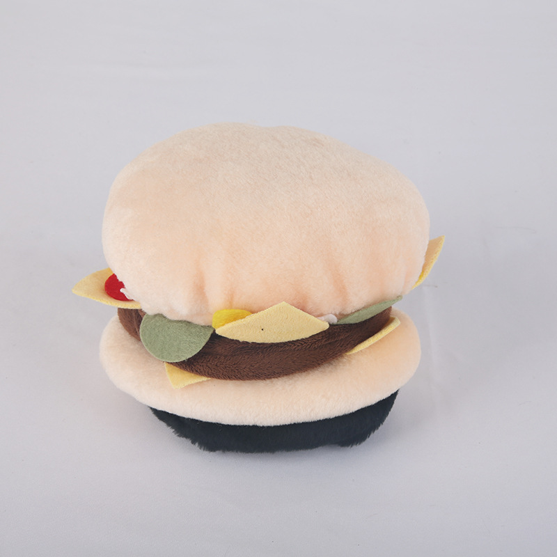 Cubierta de sombrero de hamburguesa de golf transfronteriza cubierta de varilla de dibujos animados de felpa cubierta protectora de cabeza de varilla de madera de hierro de madera al por mayor