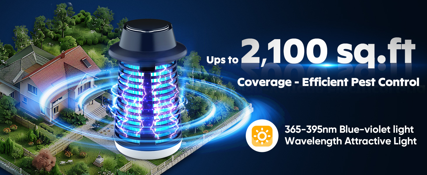 Mosquito Killer Lamp Waterproof Led Bug Zapper For Home Garden_voghion.com