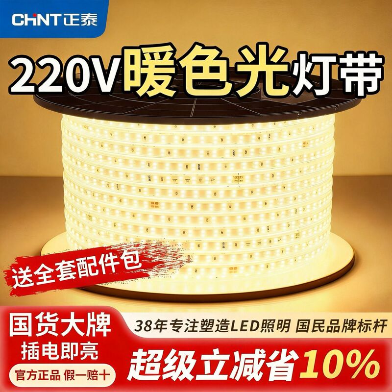 Zhengtai 220V Living Room Home Ceiling Lighting 3000K Warm Light Strip Led Outdoor Courtyard Waterproof