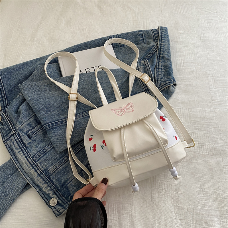 Mochila para niñas 2024 nuevo estilo de diseño de moda nicho mini pequeño blanco ligero lindo mochila de compras