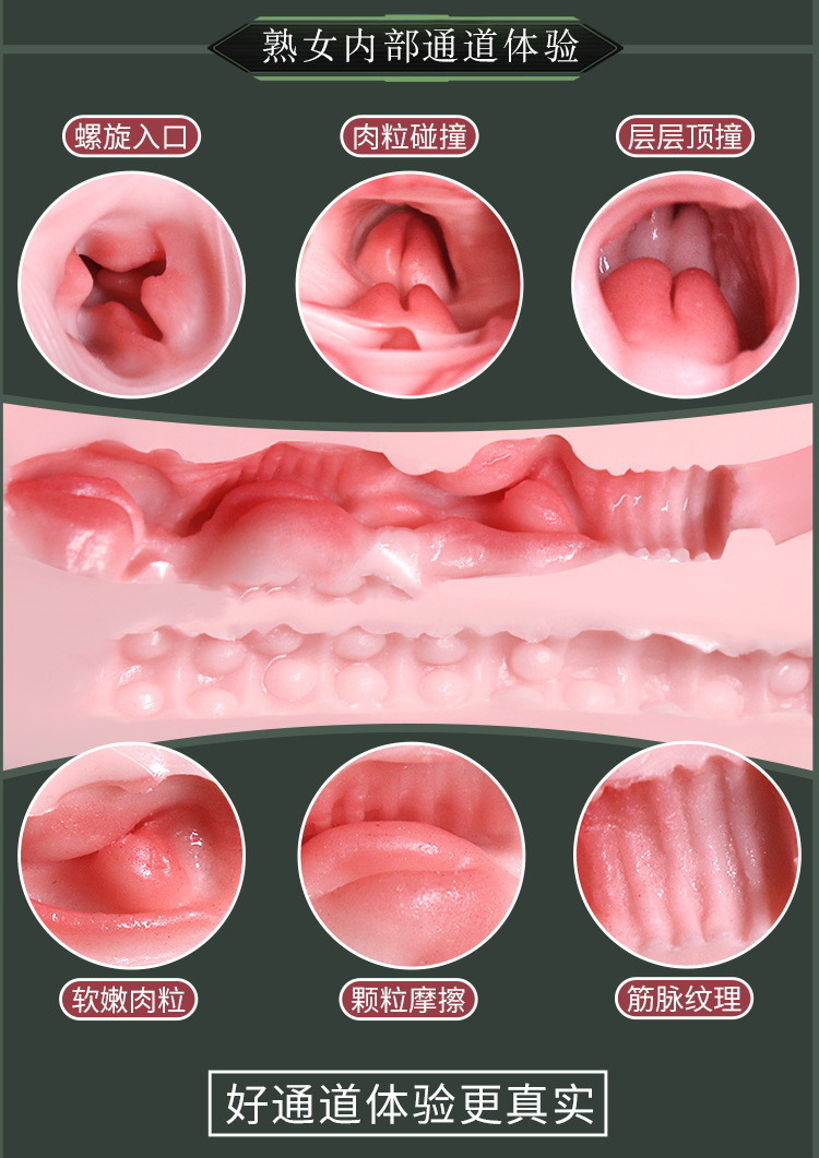 Jiuai Big Butt Inverted Mold Masturbator TPE Simulated Vagina and Buttocks Manual Adult Toy — detail image 5
