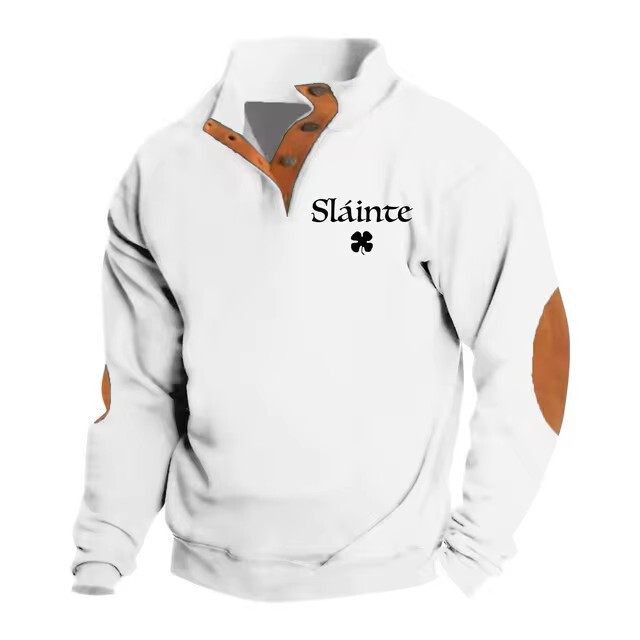 Cross-border Foreign Trade New St. Patrick's Day Shamrock Tennis Irish Carnival Holiday Jacket Pullover