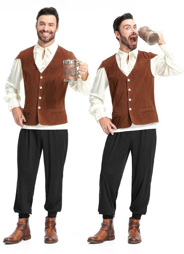 Halloween Renaissance Victorian Ruffle Medieval Pirate Knight Set_voghion.com