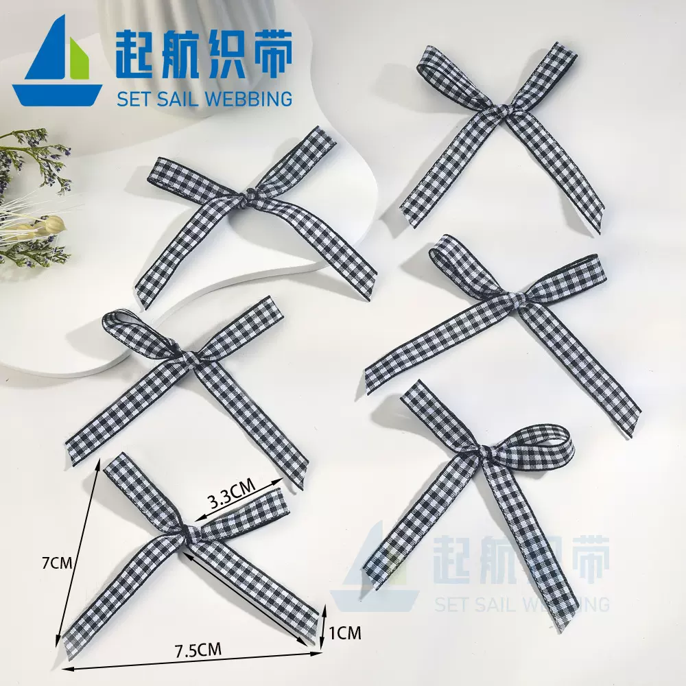 现货苏格兰格子蝴蝶结丝带手工DIY饰品发饰服装辅料香水瓶装饰