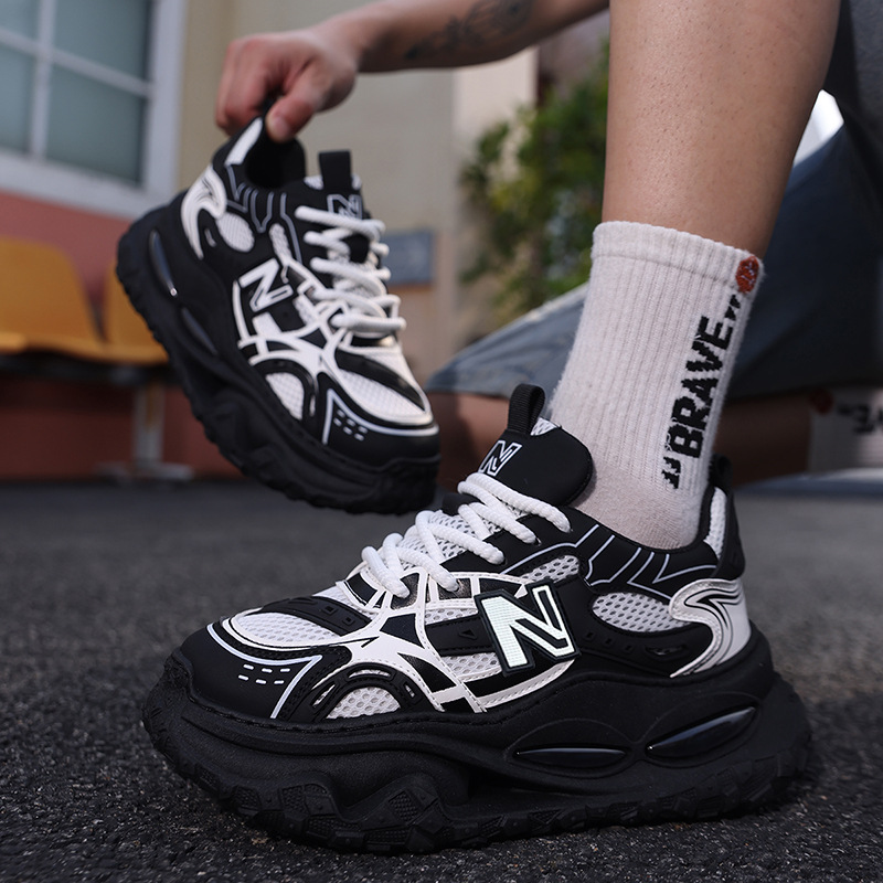 Wow, New Balance dad-style trendy shoes for men, new model for teenagers, mesh breathable soft sole, non-slip sports casual running shoes