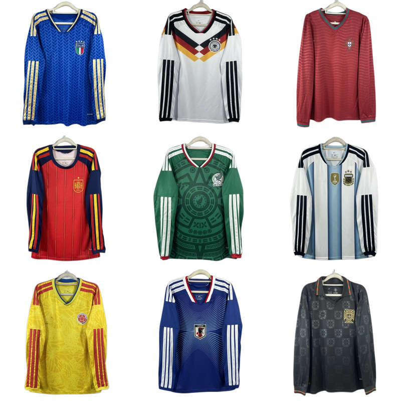 2026 World Cup Popular Long-Sleeved Football Jerseys Germany Spain Real Madrid Brazil Argentina Home and Away Jerseys