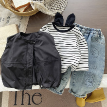 童装洋气套装秋装男宝宝衣服春秋款小男孩秋季男童马甲三件套儿童